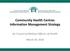 Community Health Centres Information Management Strategy