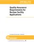 Quality Assurance Requirements for Nuclear Facility Applications