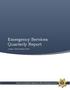 Emergency Services Quarterly Report