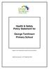 Health & Safety Policy Statement for George Tomlinson Primary School