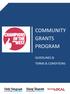 COMMUNITY GRANTS PROGRAM GUIDELINES & TERMS & CONDITIONS