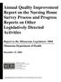 Annual Quality Improvement Report on the Nursing Home Survey Process and Progress Reports on Other Legislatively Directed Activities