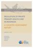 REGULATION OF PRIVATE PRIMARY HEALTH CARE IN INDONESIA A COUNTRY ASSESSMENT REPORT