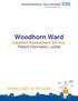 Woodhorn Ward Inpatient Assessment Service Patient Information Leaflet