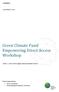 Green Climate Fund Empowering Direct Access Workshop