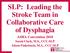 SLP: Leading the Stroke Team in Collaborative Care of Dysphagia