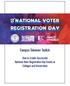 Campus Takeover Toolkit: How to Create Successful National Voter Registration Day Events at Colleges and Universities