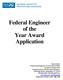 Federal Engineer of the Year Award Application