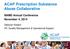 ACAP Prescription Substance Abuse Collaborative NAMD Annual Conference November 4, 2014