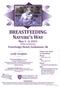 BREASTFEEDING Nature s Way May 3-4, 2013