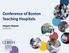Conference of Boston Teaching Hospitals. Impact Report October 2018
