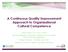 A Continuous Quality Improvement Approach to Organizational Cultural Competence