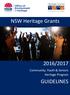 NSW Heritage Grants 2016/2017 GUIDELINES. Community, Youth & Seniors Heritage Program