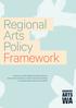 Regional Arts Policy Framework