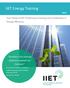 IIET Energy Training. Your Guide to IIET Professional Training and Certification in Energy Efficiency