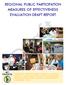 REGIONAL PUBLIC PARTICIPATION MEASURES OF EFFECTIVENESS EVALUATION DRAFT REPORT
