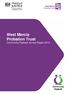 West Mercia Probation Trust Community Payback Annual Report 2013