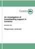 An investigation of breastfeeding support in Coventry November 2012