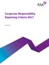 Corporate Responsibility Reporting Criteria January 2018