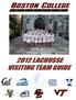 TABLE OF CONTENTS. Boston College Lacrosse 1