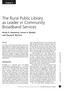 The Rural Public Library as Leader in Community Broadband Services