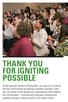 THANK YOU FOR IGNITING POSSIBLE