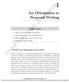 Do not copy, post, or distribute. An Orientation to Proposal Writing. A Book for the Beginning Grant Writer. Chapter Topics