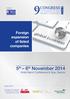 5 th 6 th November Foreign expansion of listed companies. Hotel Narvil Conference & Spa, Serock