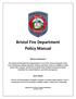 Bristol Fire Department Policy Manual