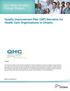 Quality Improvement Plan (QIP) Narrative for Health Care Organizations in Ontario