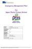 Emergency Management Plan. For Upper Plenty Primary School