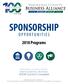 SPONSORSHIP. OPPORTUNITIES 2018 Programs. Building Connections. Strengthening Business. YOUR County Chamber