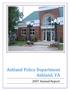 Ashland Police Department Ashland, VA 2007 Annual Report