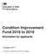 Condition Improvement Fund 2018 to 2019