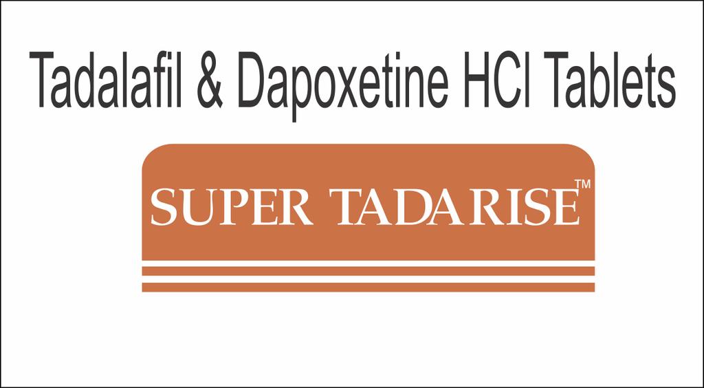 Super Tadarise - Tadalafil 20mg with Dapoxetine 60mg Super Tadarise is a tablet contains 20 mg of tadalafil and 60 mg of dapoxetine.
