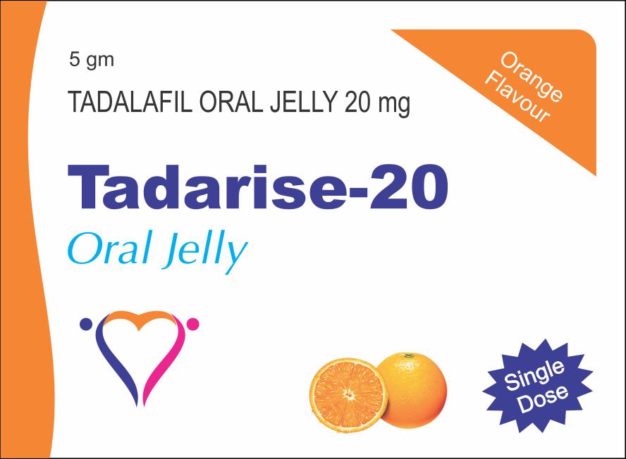 Tadarise oral jelly - Tadalafil 20mg Tadarise oral jelly contains tadalafil. Tadarise Oral Jelly 20 mg is a specific sort of medicine that can be utilized and endorsed for two or three conditions.