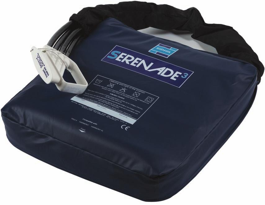 3 Dynamic Cushion System The Serenade3 is a high specifi cation cushion that is ideally suited for use in an Acute Hospital, Nursing Home or Community environment.