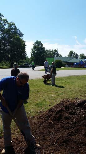 The Church of Latter Day Saints sent two groups to help with projects at North Spartanburg Park and Chesnee