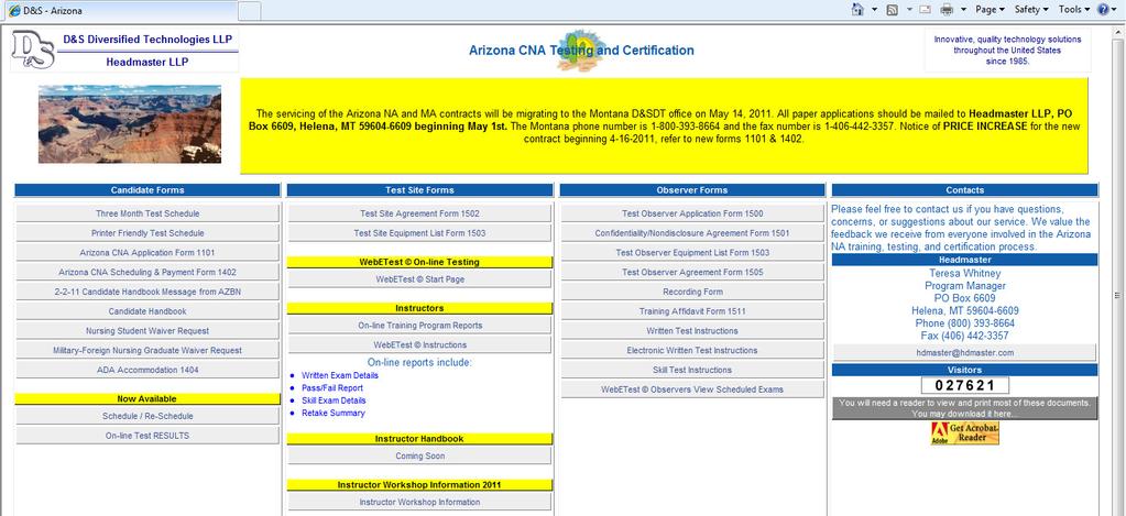 TEST RESULTS After you have completed both the Knowledge Test and Skill Test components your test results will be sent to the Arizona Board of Nursing.