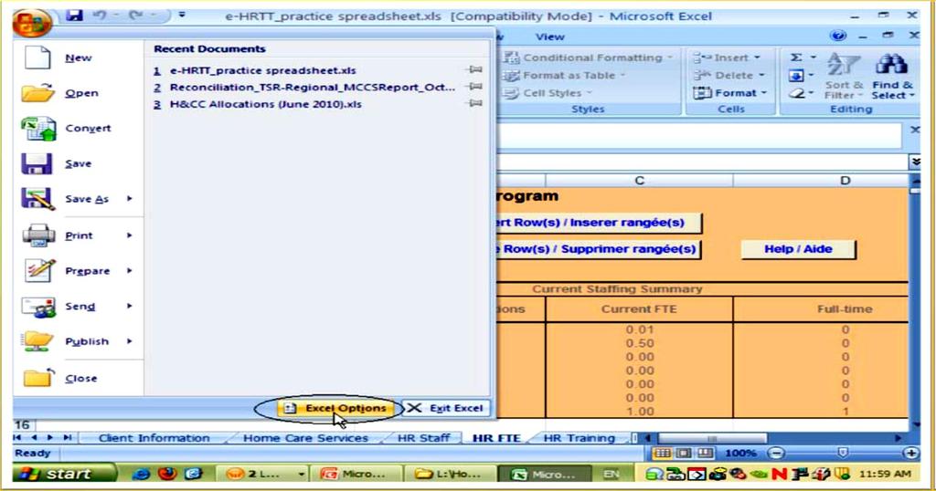 Excel 2007 In Excel 2010 Step 2 Excel