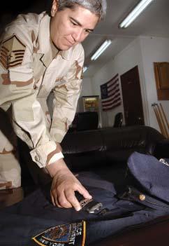 AIRMAN'S UNIFORM PART OF 9/11 DISPLAY By Tech. Sgt.