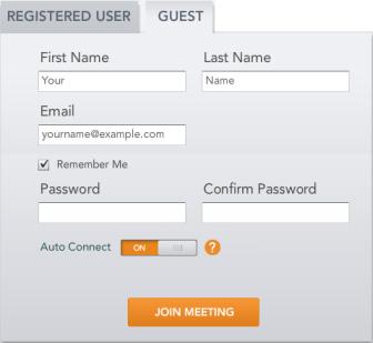 WEB CONFERENCING REGISTER WITH GLOBALMEET If you are a meeting host, you are already a registered user. Meeting guests -- those who are not account holders -- can also register with GlobalMeet.