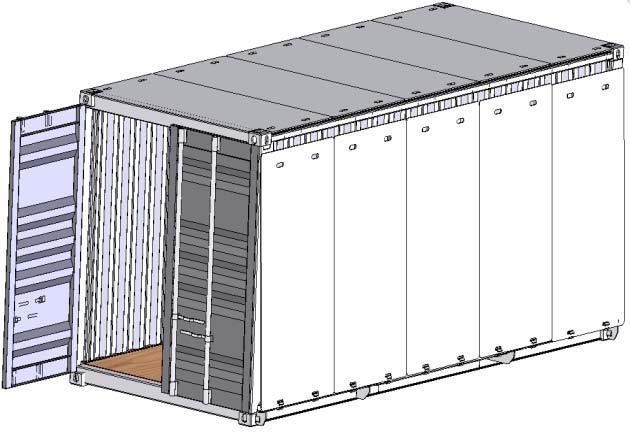 Application/Status MBPS Rigid Wall Containers used in theater for living