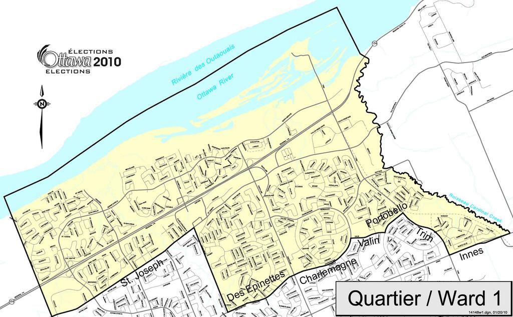 Ward 1 Orléans Council Candidates RENEE GREEBERG BOB MONETTE (INCUMBENT) JENNIFER ROBITAILLE FRED SHERWIN POPULATION 49,200 AREA 25.5 sq.
