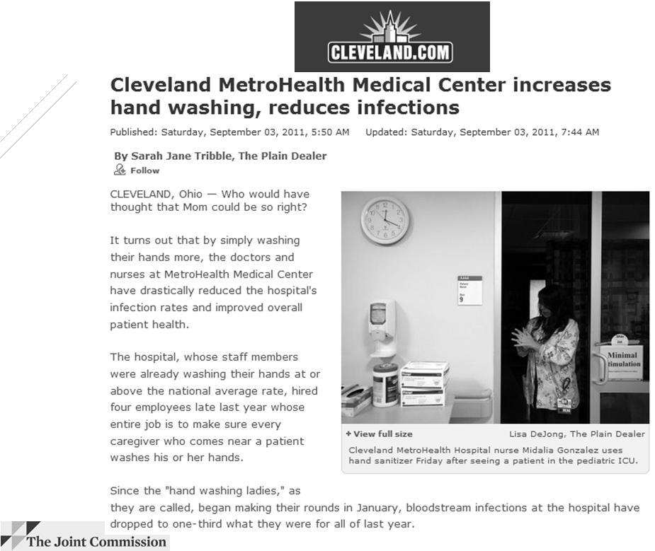 Hand Hygiene TST: 2 Years On 744 projects are using interventions Baseline = 56% (n = 90,979)* Improve = 79% (n = 300,788)* *p<0.