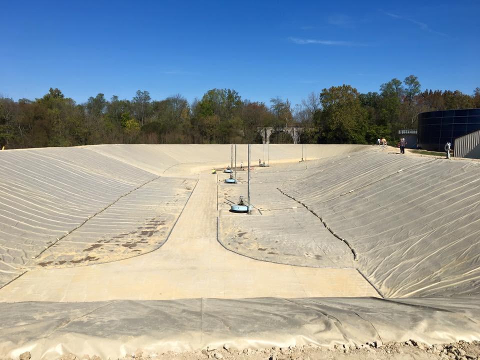 Wastewater project nears completion The Batesville Wastewater earthen basin liner project is almost complete!