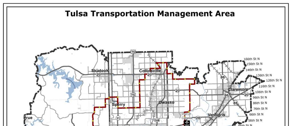 ATTACHMENT C Tulsa Transportation ManagementArea The following map is based on the 2000 Census defined Tulsa Urbanized Area