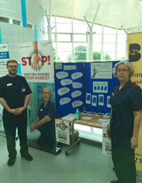 Figure 26. Infection Team with a stand at the Annual Nursing Conference promoting hand hygiene. The Infection Team are actively involved in the management of water safety within the Trust.