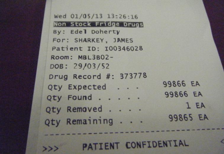 Quality Assurance Drugs are listed on an integrated screen The person logged into the system is accountable for any drugs removed during this
