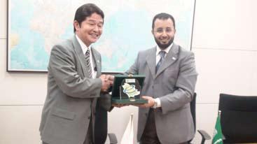 Al-Megren Heading Saudi Delegation to Japan NCEL & JICE Inked Agreement on Training Program in Japan HE Mr. Matsuoka, JICE President receiving Dr.